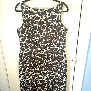 ANN TAYLOR Women’s Animal Print Sleeveless Sheath Dress Size 12